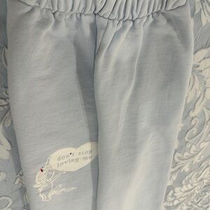 BOYS LIE Light Blue Graphic Sweatpants
